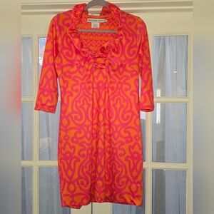 Gretchen Scott Designs Pink and Orange Dress